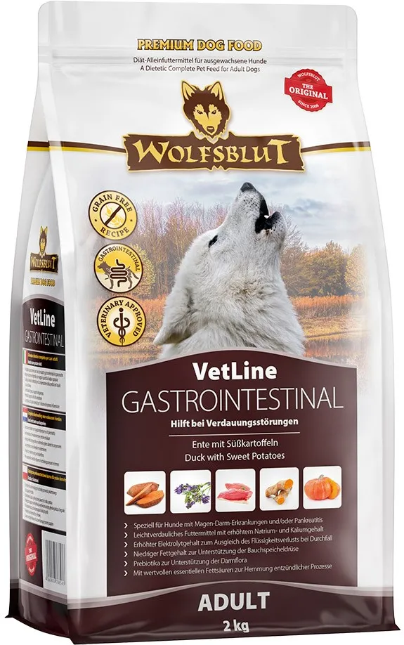 WOLFSBLUT VetLine Gastrointestinal Duck - dry dog food - 2kg