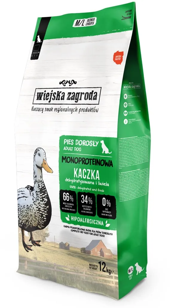 WIEJSKA ZAGRODA Monoprotein Duck - dry dog food - 12kg