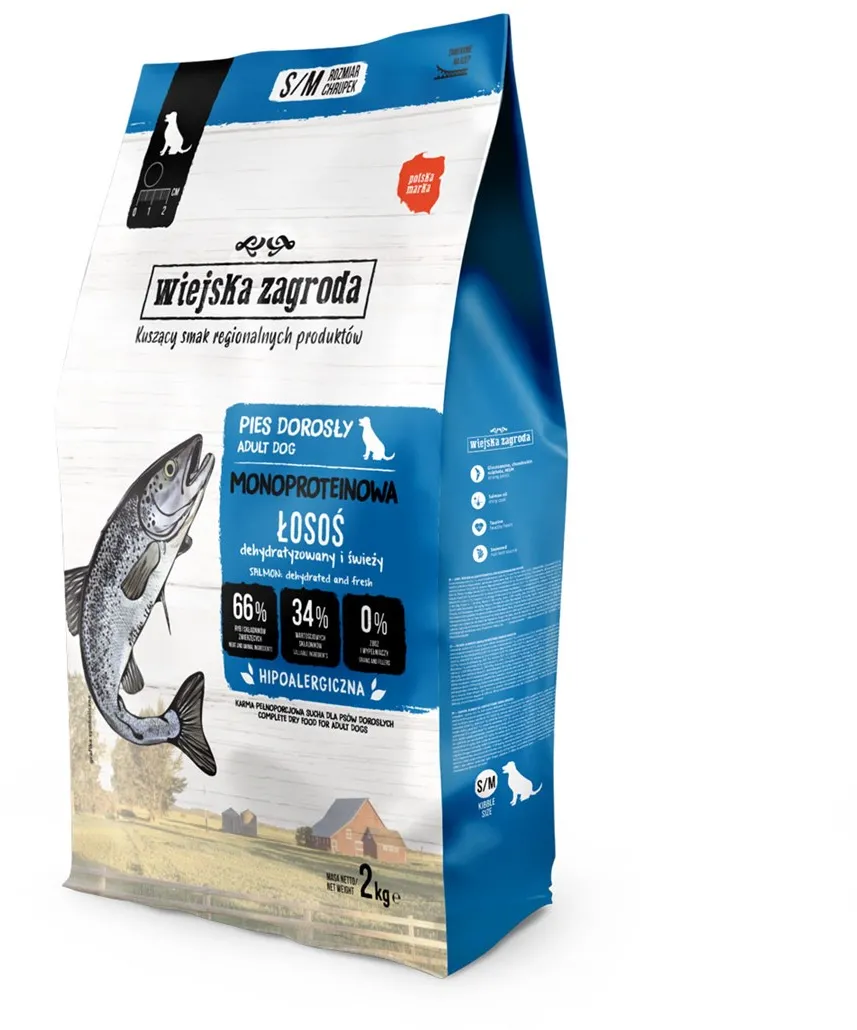 WIEJSKA ZAGRODA Monoprotein Salmon - dry dog food - 2kg