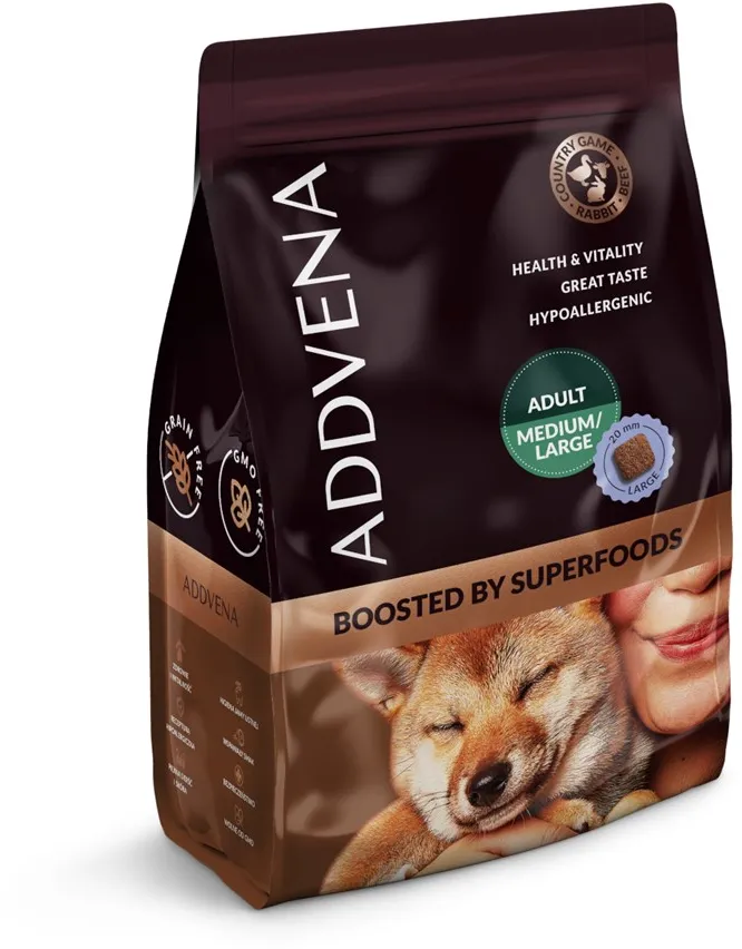 ADDVENA Boosted by superfoods Adult Medium/Large Beef - dry dog food - 2,5kg
