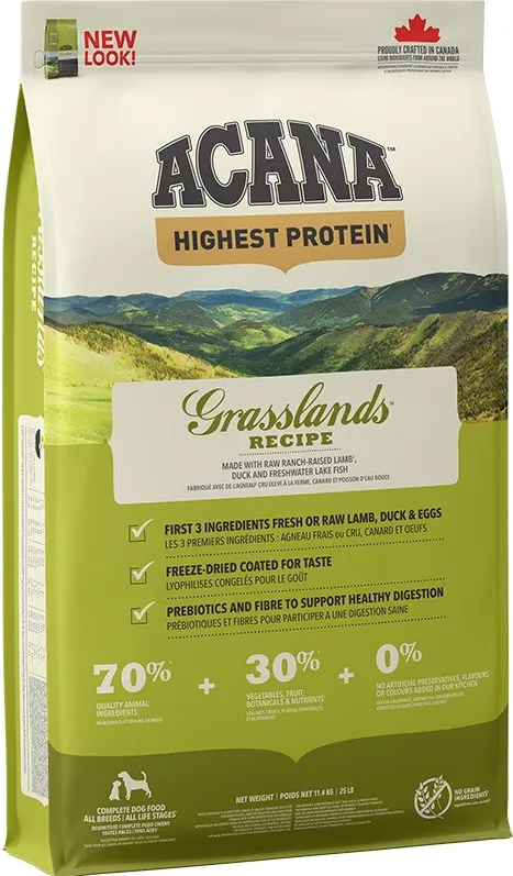 ACANA Highest Protein Grasslands - dry dog food - 11,4 kg
