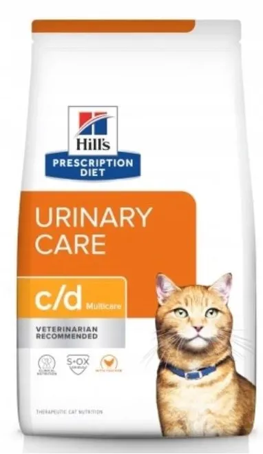 HILL'S PRESCRIPTION DIET Feline c/d Urinary Care Multicare Dry cat food Chicken 8 kg
