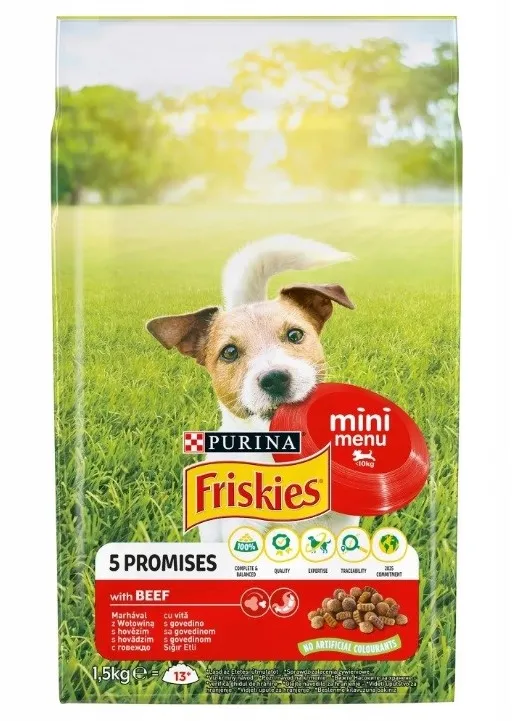 FRISKIES Mini Menu Beef with Vegetables - dry dog food - 1.5 kg