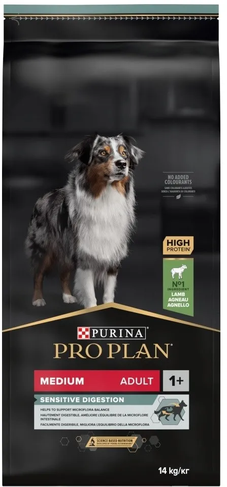 Purina Medium Adult Sensitive Digestion with OPTIDIGEST 14 kg Lamb