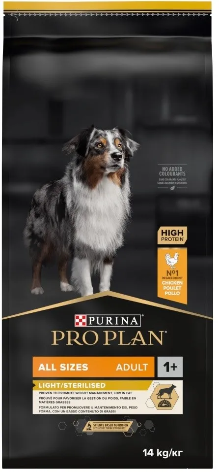 PURINA Pro Plan Light Sterilised All Sizes Adult - dry dog food - 14kg