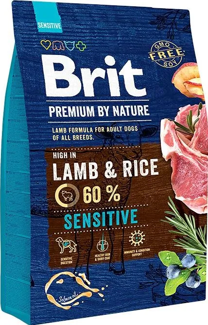 BRIT Premium by Nature Sensitive Lamb with rice - dry dog food - 3 kg