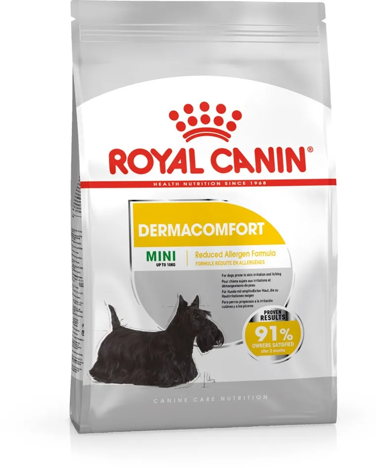 ROYAL CANIN Mini Dermacomfort -  dry food for adult small breeds of dogs with sensitive skin prone to irritation - 3kg