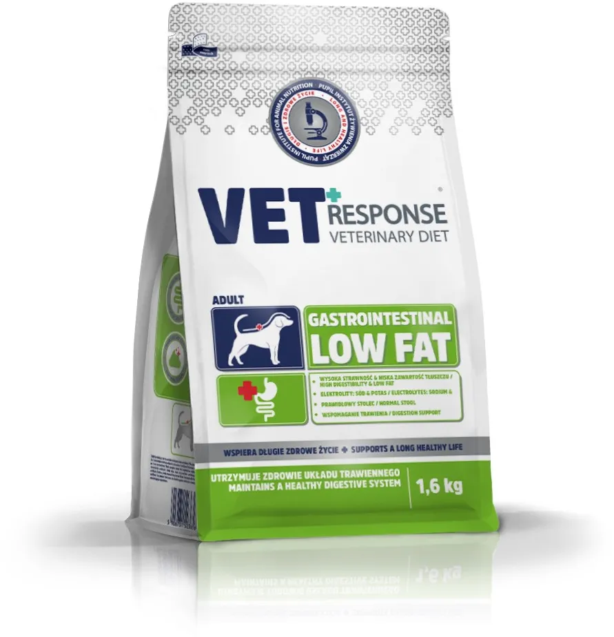 VET RESPONSE Gastrointestinal Low fat - dry dog food - 1,6kg