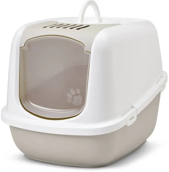 SAVIC Nestor Jumbo White - Coffee - covered cat litter box - 66.5x48.5x46.5 cm - 1 pc.