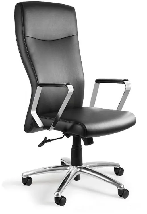 Adella C239 office chair, genuine leather HL-4, black