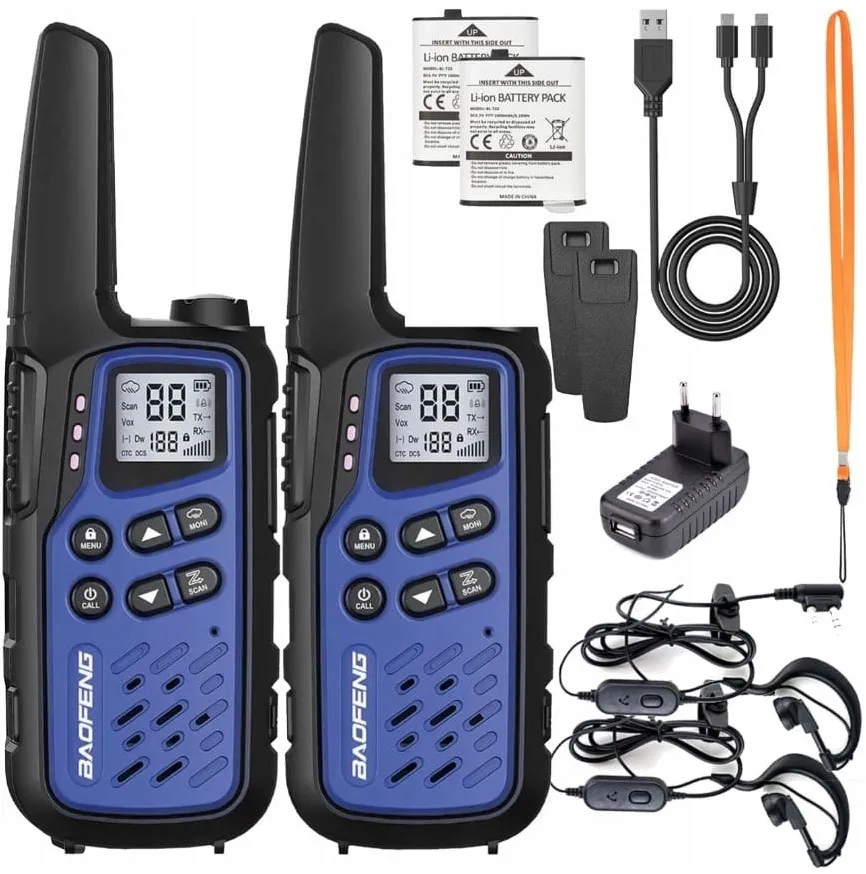 Walkie-Talkie Baofeng BF-T25E Dark Blue, 2 pieces