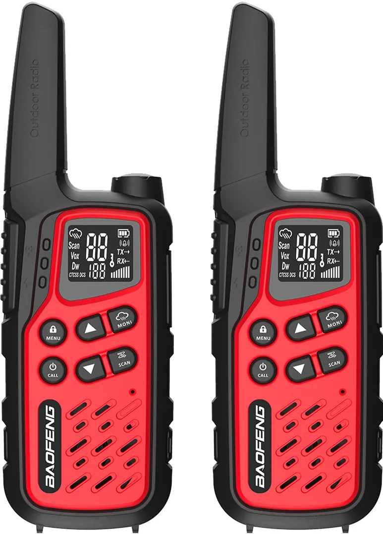 Walkie-Talkie Baofeng BF-T25E Red, 2 pieces