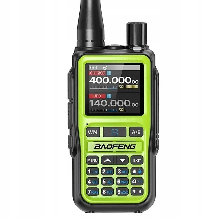 Baofeng UV-5R EU MINI USB-C Bluetooth VHF UHF Aviation Band Green Walkie-Talkie