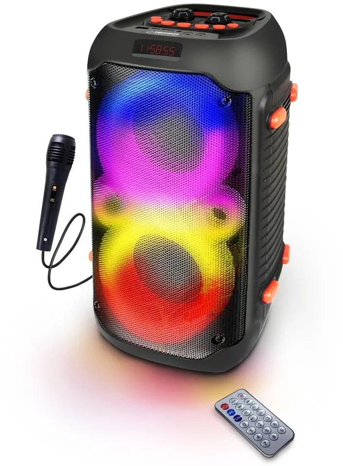 Esperanza EP156 BT FM LED RGB KARAOKE Speaker Black 20W