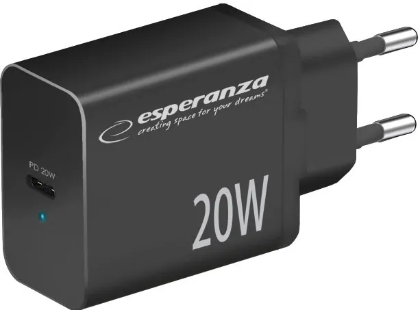 Esperanza EZC104K mains charger 20W Black