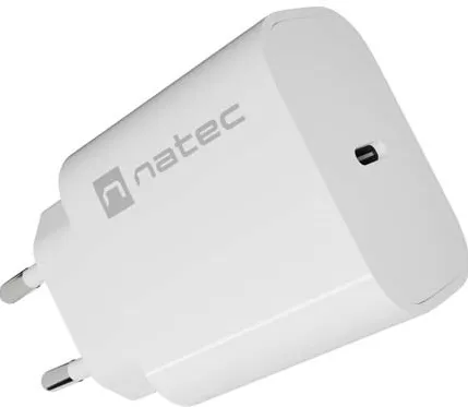 WALL CHARGER NATEC RIBERA 1X USB-C 20W WHITE