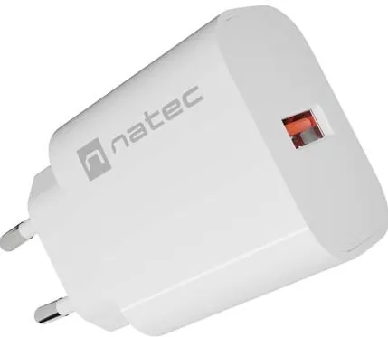 WALL CHARGER NATEC RIBERA 1X USB-A 18W WHITE