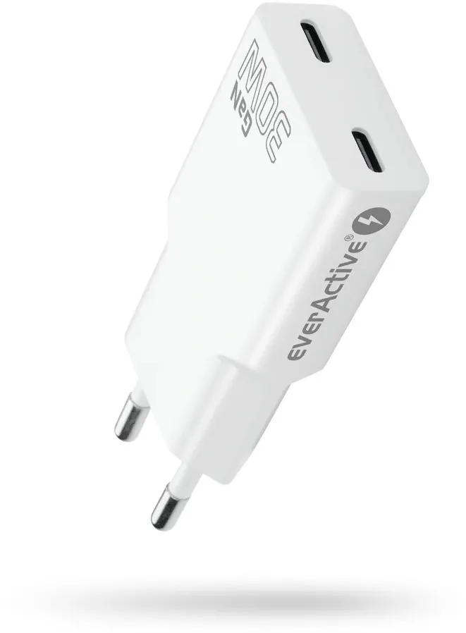 Charger 2 x USB-C Quick Charge 4+ 30W SUPER SLIM white