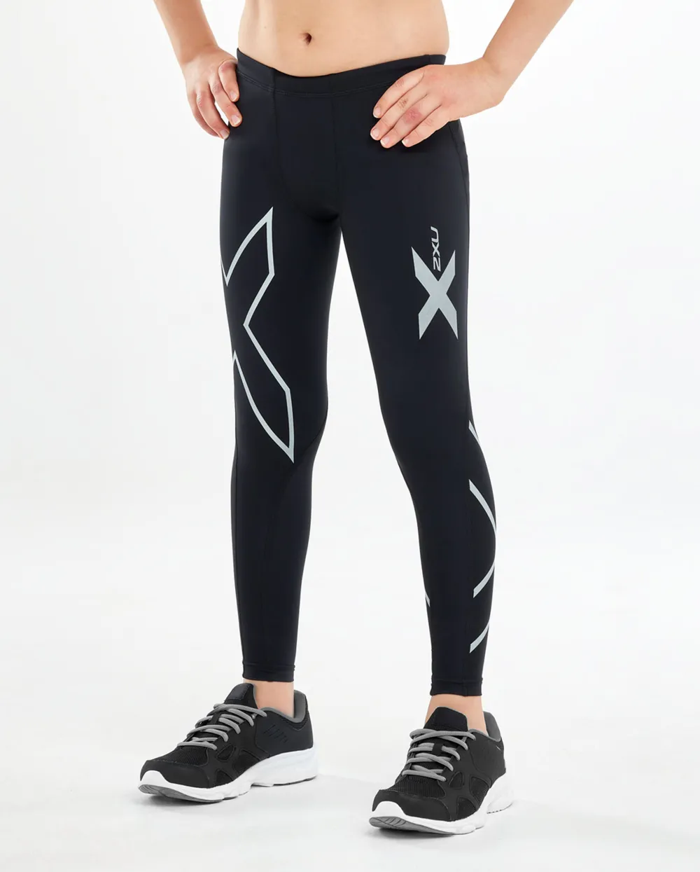 2XU - Youth Compression Tights - colanti compresie pentru copii - negri - M