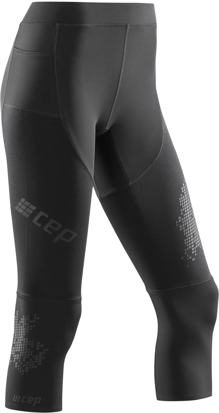 CEP - colanti compresie 3/4 de alergare femei - Run Tights 3.0 - black - I