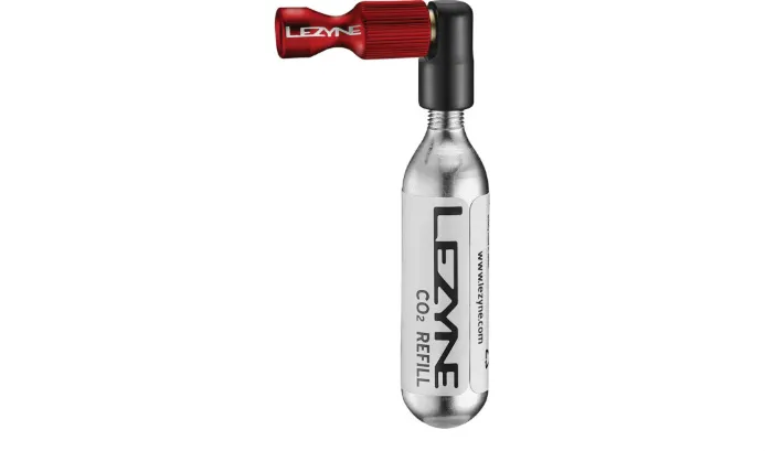 Lezyne - mini pompa CO2 - Trigger Drive cu cartus 16g - rosie