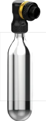 Lezyne - mini pompa CO2 - Pump Twin Speed Drive CNC cu cartus 25g - argintiu