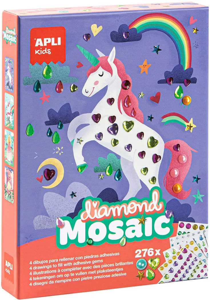 Joc creativ mozaic de diamante, APLI, 4 modele