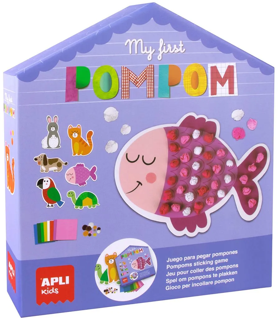 Joc creativ pompoane, APLI, tema animale, 102 coli