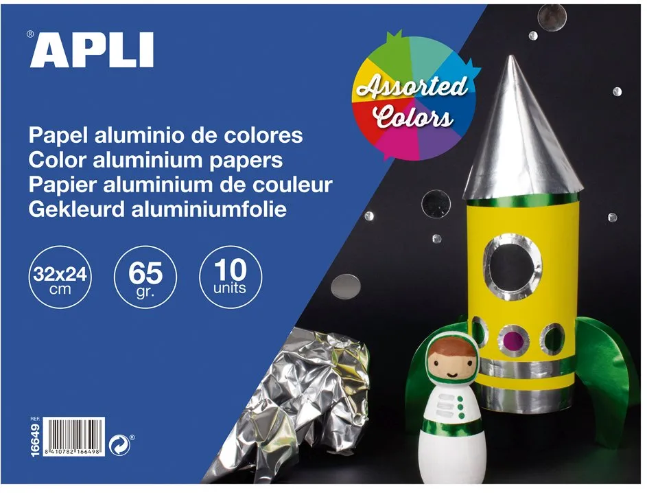 Hartie tip staniol, Apli, dimensiune 32x24 cm, culori asortate