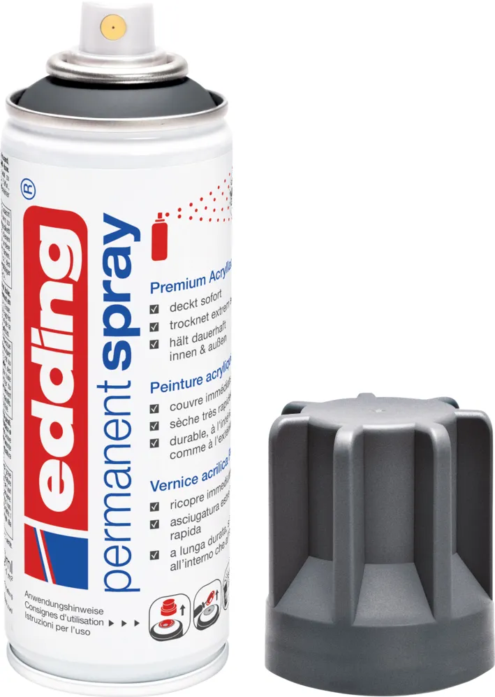 Spray vopsea acrilica Edding 5200, antracit mat, 200 ml, uscare rapida