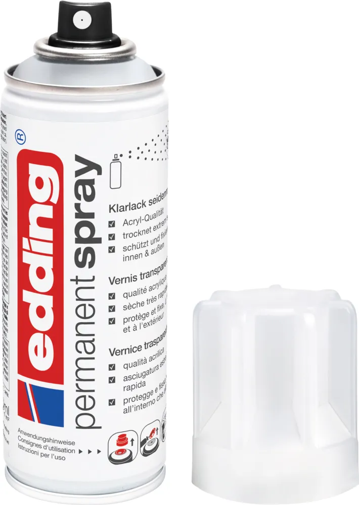 Spray vopsea acrilica Edding 5200, transparent mat, acrilic, 200 ml