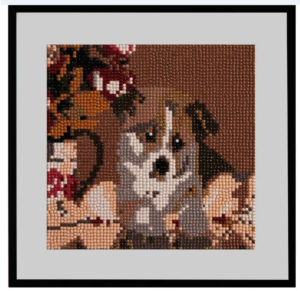 Pictura diamant Creative Craft, model caine, 20x20 cm