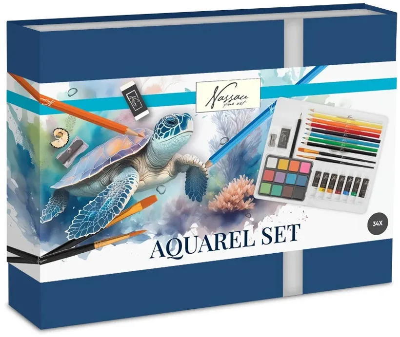 Set pictura, Creative Craft, acuarele, creioane acuarelabile, creion HB, pensule