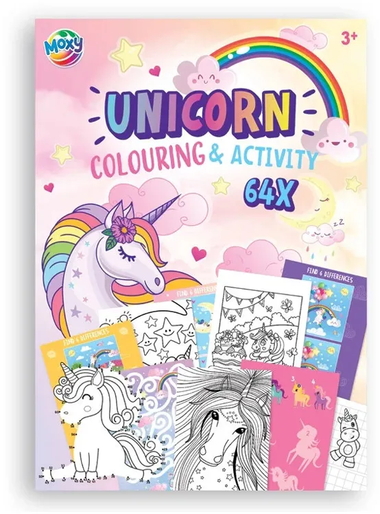 Carte de colorat, Creative Craft, A4, 64 pagini, design unicorni
