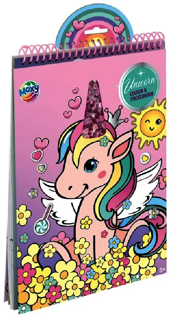 Carte de colorat cu stickere Creative Craft, 16 pagini, tematica Fantasy