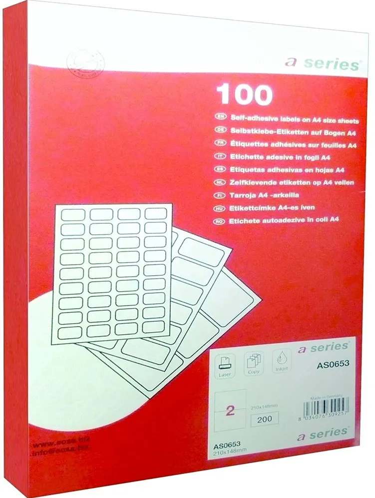 Etichete A-series, 210 x 148 mm, 200 bucati/top