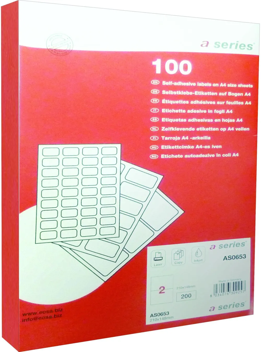 Etichete A-Series, 105 x 48 mm, 1.200 etichete, 100 coli/top