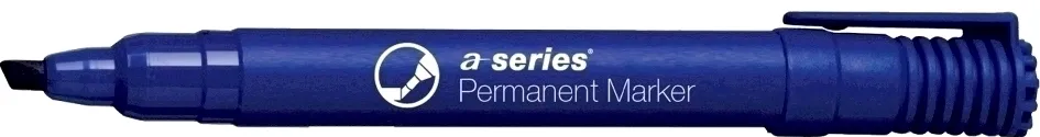 Marker permanent A-series, varf retezat 2-5 mm, albastru