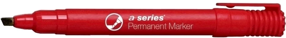 Marker permanent A-series, varf retezat 2-5 mm, rosu