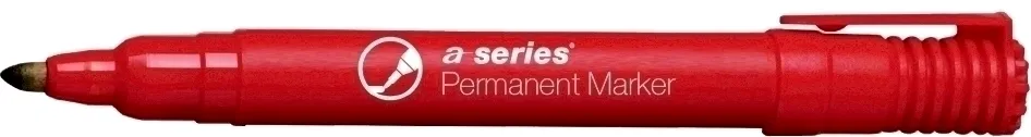 Marker permanent A-series, varf rotund, 2 mm, rosu