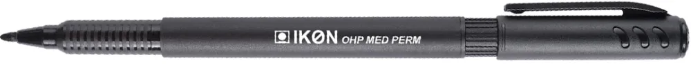 Marker permanent OHP IKON, varf mediu, 1 mm, negru