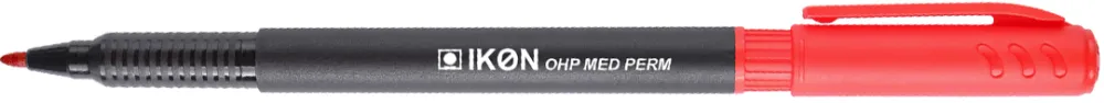 Marker permanent OHP IKON, varf mediu, 1 mm, rosu