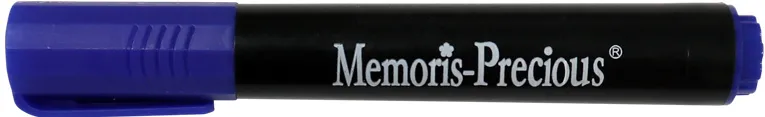 Marker permanent Memoris-Precious, varf tesit, 2-7 mm, albastru