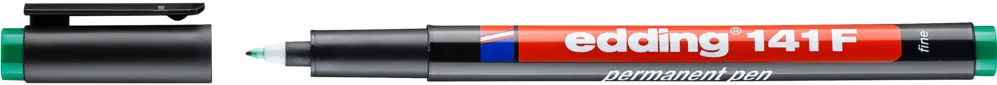 Marker permanent edding 141, corp din plastic, varf rotund, 0.6 mm, verde