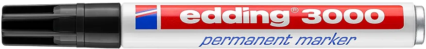 Marker permanent Edding 3000, varf 1.5-3 mm, negru