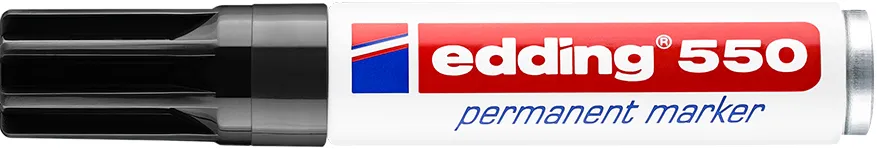 Marker permanent Edding 550, varf 3-4 mm, negru