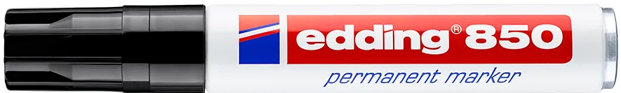 Marker permanent Edding 850, corp metalic, varf 5-15 mm, negru