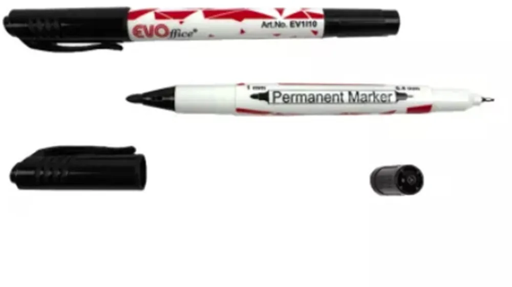 Marker permanent EVOffice, CD/DVD, 0.4/1 mm, negru
