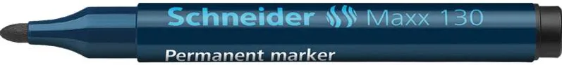 Marker permanent Schneider 130, varf rotund, 1-3 mm, negru