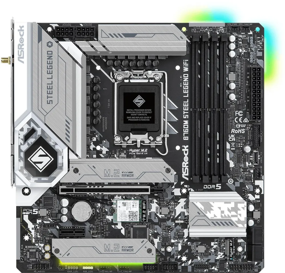 Asrock B760M Steel Legend WiFi Intel B760 LGA 1700 micro ATX